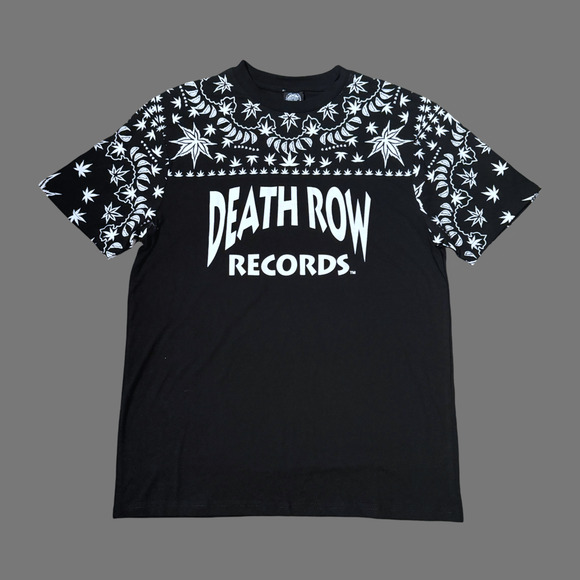 Crooks & Castles Death Row Records Paisley Black SS Graphic Tee Size L NWT - Picture 1 of 5
